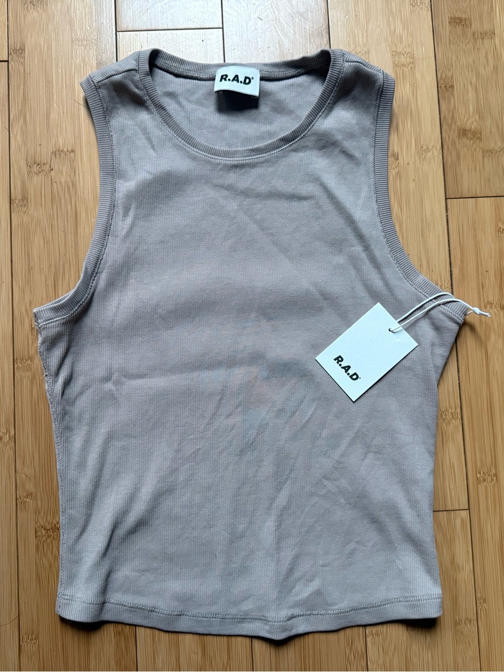 RAD global SoftBlend Taupe Ribbed Tank Vest